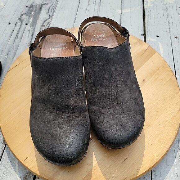 Dansko berry black burnished Leather  suede shoes Size 41 - Picture 1 of 9